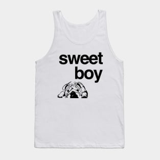 sweet boy cute dog lying Tank Top